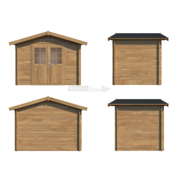 Valentine A – Casetta da Giardino in Legno di Abete Marrone 296x200cm Agritech Store