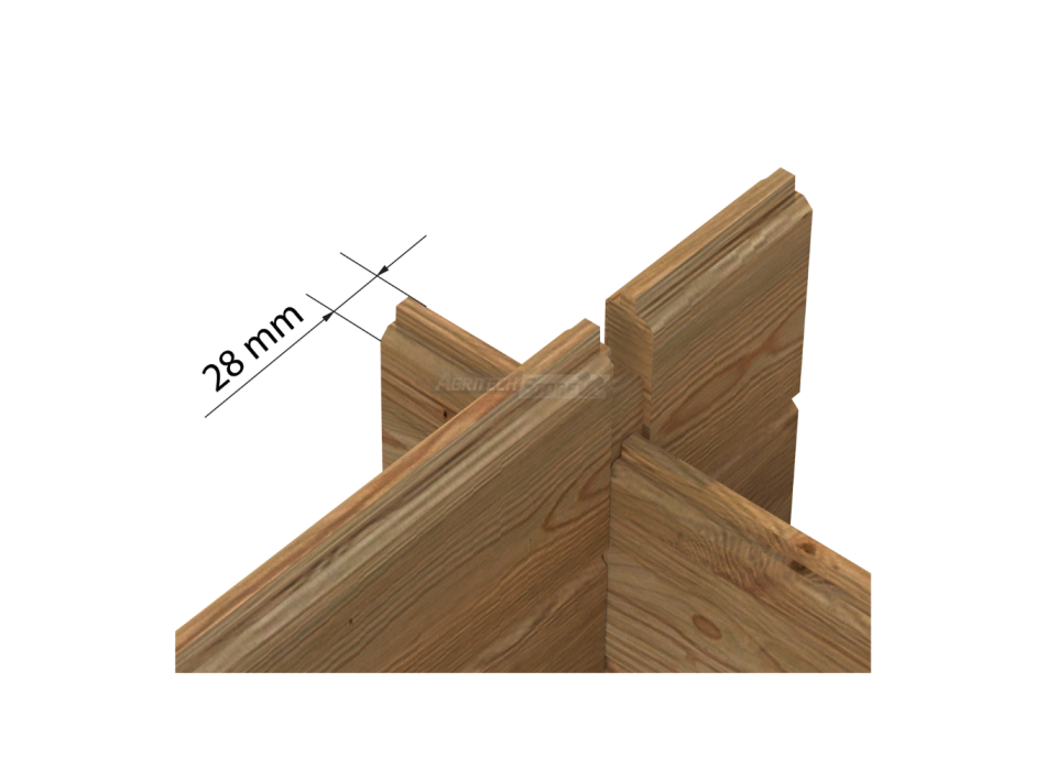 Valentine A – Casetta da Giardino in Legno di Abete Marrone 296x200cm Agritech Store