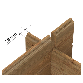 Valentine B – Casetta da Giardino in Legno di Abete Marrone 358x296cm Agritech Store