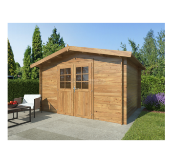 Valentine B – Casetta da Giardino in Legno di Abete Marrone 358x296cm Agritech Store