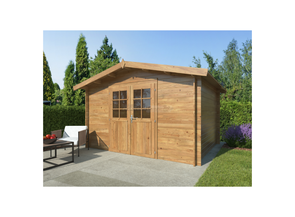 Valentine B – Casetta da Giardino in Legno di Abete Marrone 358x296cm Agritech Store