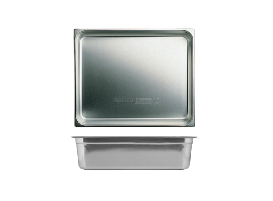 Vasca acciaio inox Gastronorm GN2/1 h10cm Agritech Store